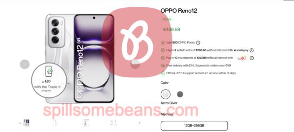 Сколько будут стоить смартфон OPPO Reno 12 и OPPO Reno 12 Pro в Европе