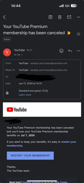 YouTube начал отслеживать, если пользователь покупает подписку Premium через VPN по более низкой цене