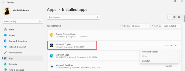 Microsoft автоматически ставит приложение Copilot на многие ПК с Windows 11, файл весит 0 байт, его можно удалить